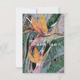Tarjeta De Agradecimiento Ave del paraíso