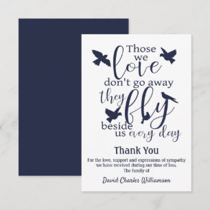 Tarjeta De Agradecimiento Ave Gracias Funeral Volar Junto A La Solidaridad D