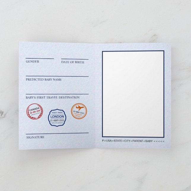 Tarjeta De Agradecimiento Aventura | Taza de viaje | Pasaporte (Interior)