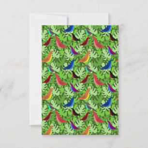 Tarjeta De Agradecimiento Aves, Aves, Aves