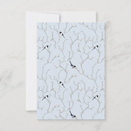 Tarjeta De Agradecimiento Aves de Invierno