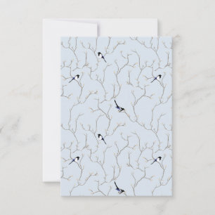 Tarjeta De Agradecimiento Aves de Invierno