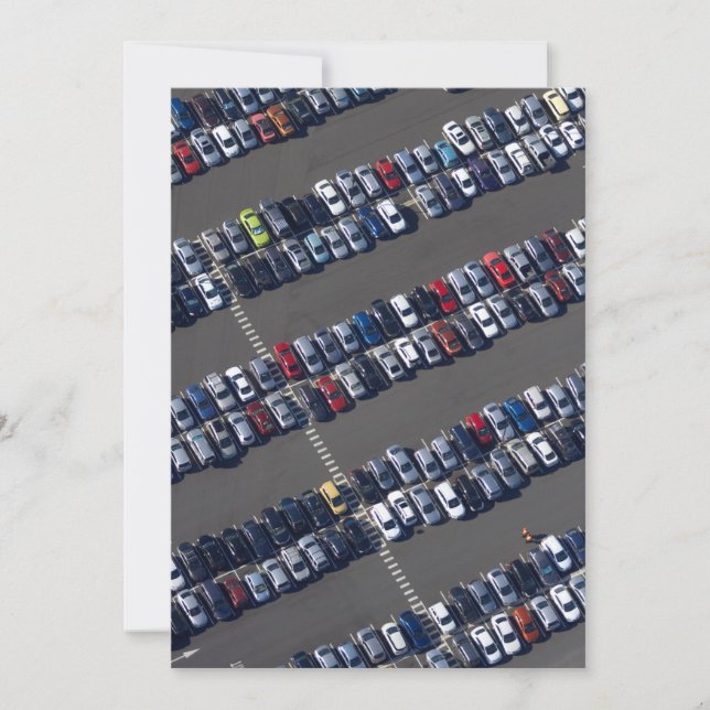 Tarjeta De Agradecimiento Avión sobre el estacionamiento (Anverso)