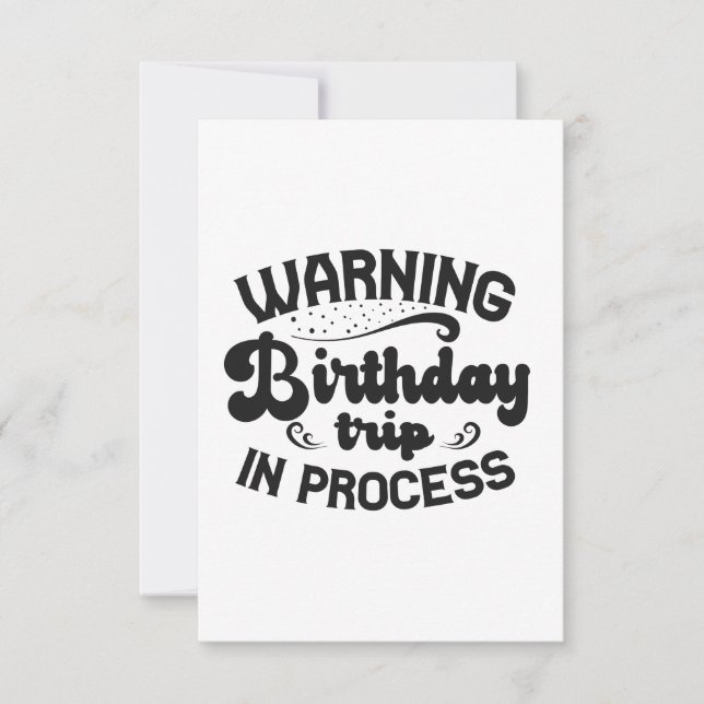 Tarjeta De Agradecimiento Aviso de viaje de cumpleaños en curso Cruceros div (Anverso)