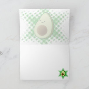 Tarjeta De Agradecimiento Avocado Superestrella en Blanco