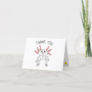Tarjeta De Agradecimiento Axolotl Tema Gracias