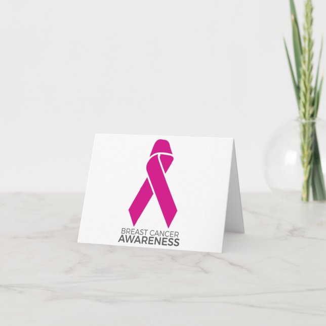 Tarjeta De Agradecimiento Ayuda para la toma de conciencia sobre el cáncer d (Anverso)
