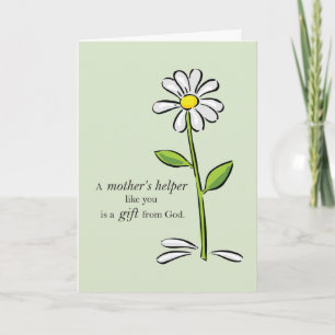Tarjeta De Agradecimiento Ayudante de Madre Gracias, Religiosa Margarita Ver
