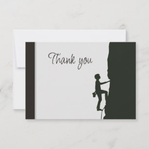 Tarjeta De Agradecimiento Ayudante Voluntario de Escalada en Montaña de Roca