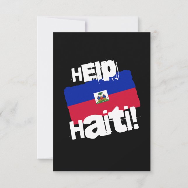 Tarjeta De Agradecimiento ¡Ayuden a Haití! (Anverso)