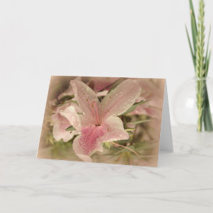 Tarjeta De Agradecimiento Azalea rosada