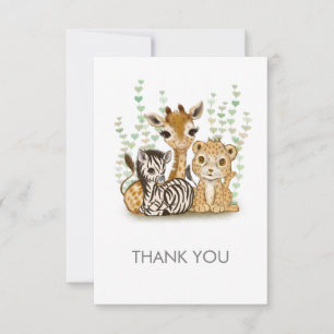 Tarjeta de agradecimiento azarí minimalista