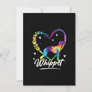 Tarjeta De Agradecimiento Azote de azote de tinta arco iris Perro amante reg