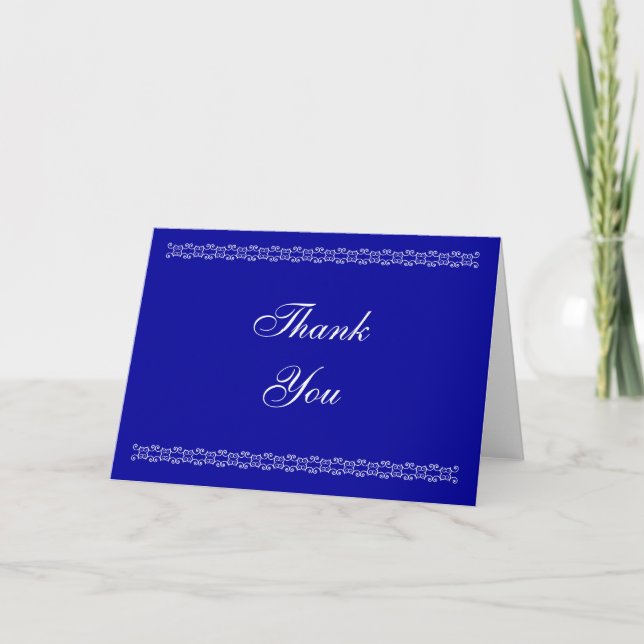 Tarjeta de agradecimiento azul (Anverso)