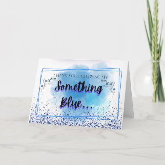 Tarjeta de agradecimiento azul