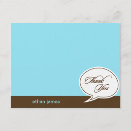 Tarjeta de agradecimiento - Azul -