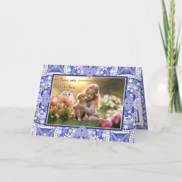 Tarjeta De Agradecimiento Azul cerámico de Grecia