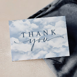 Tarjeta De Agradecimiento Azul Claro "On Cloud Nine" Despedida de Soltera Do