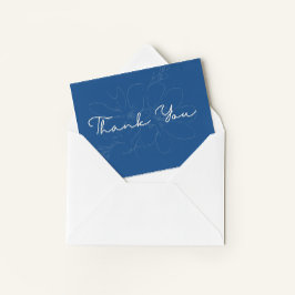 Tarjeta de agradecimiento azul de flor silvestre r
