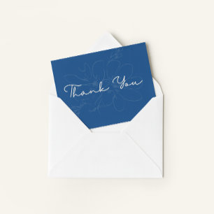 Tarjeta de agradecimiento azul de flor silvestre r