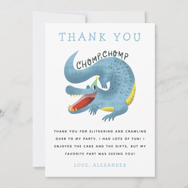 Tarjeta de agradecimiento azul del Día de Aniversa (Anverso)