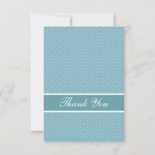 Tarjeta de agradecimiento azul elegante
