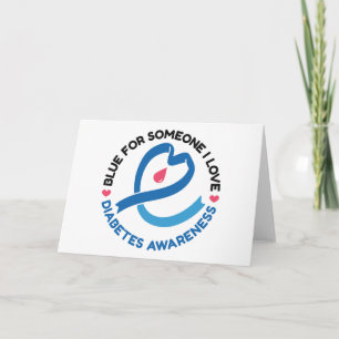 Tarjeta De Agradecimiento Azul para alguien que amo – Conciencia sobre la di