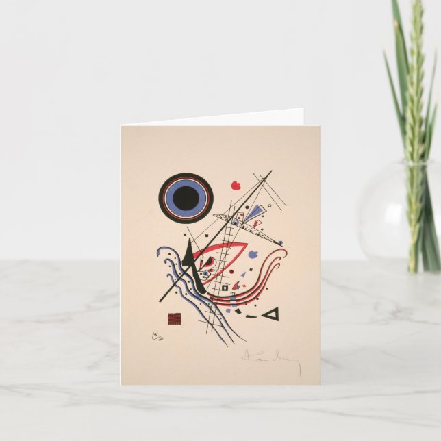 Tarjeta De Agradecimiento Azul por Wassily Kandinsky (Anverso)