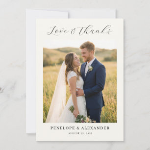 Tarjeta De Agradecimiento Azul Romántico Foto Natural