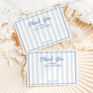 Tarjeta De Agradecimiento Azul Vintage de Raya Langosta Cumpleaños 1