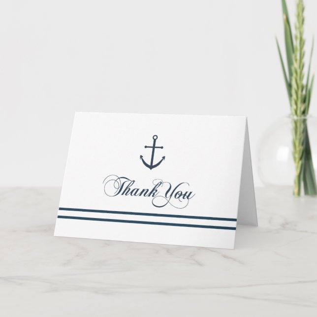 Tarjeta de agradecimiento azul y blanco (Anverso)