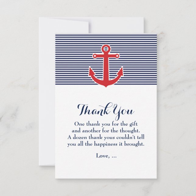 Tarjeta de agradecimiento azul y blanco para el pr (Anverso)