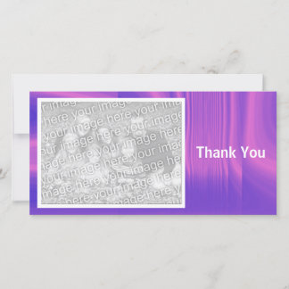 Tarjeta De Agradecimiento Azul y magenta sombreado
