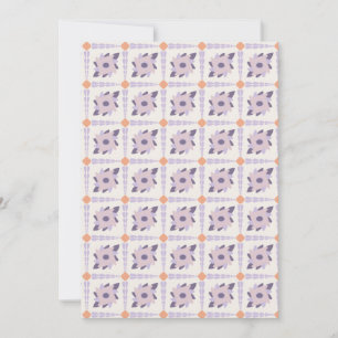 Tarjeta De Agradecimiento Azulejo decorativo colorido púrpura pastel