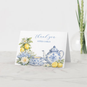 Tarjeta De Agradecimiento Azulejos portugueses azul Regalo de Despedida de S