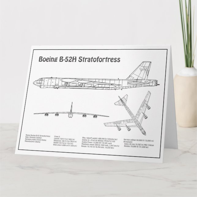 Tarjeta De Agradecimiento B-52 Estratotrora - Planes de Planes de Planes de  (Anverso)