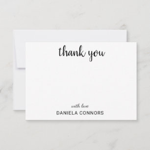 Tarjeta De Agradecimiento B&W Personalizado