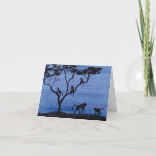 Tarjeta De Agradecimiento Baboons