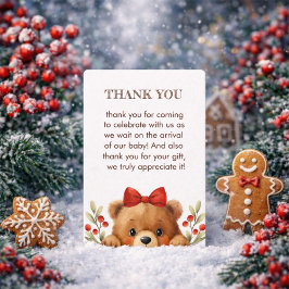 Tarjeta De Agradecimiento Baby Bear y bayas de Rowan Baby Shower