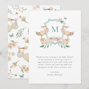 Tarjeta de agradecimiento Baby Blue