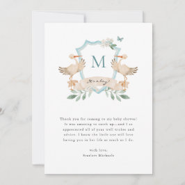 Tarjeta De Agradecimiento Baby Boy Gracias Card