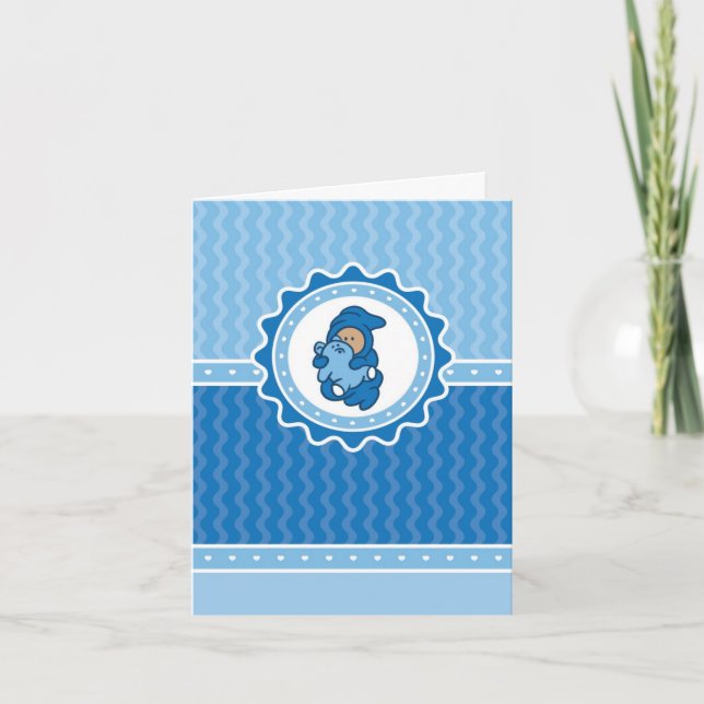 Tarjeta De Agradecimiento Baby Boy Gracias Card (Anverso)
