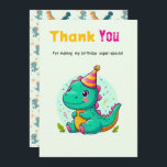 Tarjeta De Agradecimiento Baby Dinosaur Thank-you Cards<br><div class="desc">Say a dino-sized “thank you” with these charming baby dinosaur thank-you cards! Adorned with pastel dinos and customizable with your message the perfect way to show appreciation to your birthday guests. Sweet,  thoughtful,  and a magical memento from a roar-some celebration.</div>
