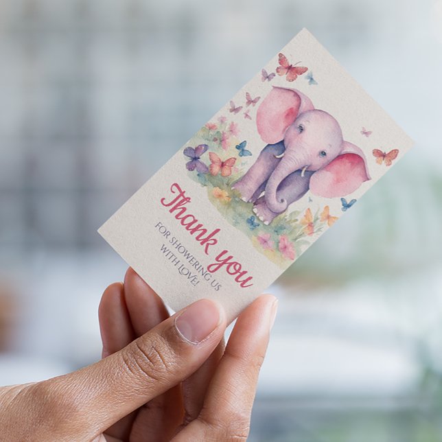 Tarjeta De Agradecimiento Baby Elephant Baby Shower Gracias (Subido por el creador)