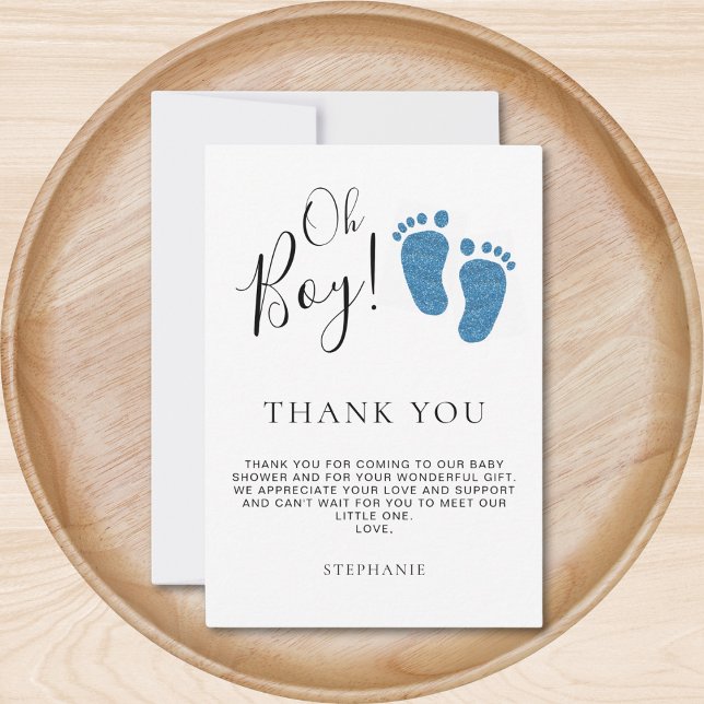 Tarjeta De Agradecimiento Baby Feet Baby Shower Gracias (Subido por el creador)