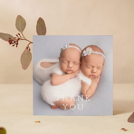 Tarjeta De Agradecimiento Baby Gift Gracias Gemelos Recién Nacidos Baby Show