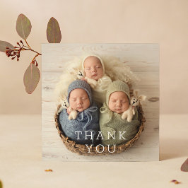 Tarjeta De Agradecimiento Baby Gift Gracias Triplets Baby Shower