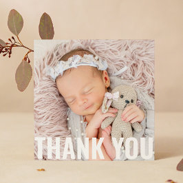 Tarjeta De Agradecimiento Baby Gift Moderno Gracias Baby Shower Recién Nacid