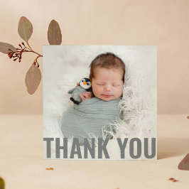 Tarjeta De Agradecimiento Baby Gift Moderno Gracias Baby Shower Recién Nacid