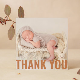 Tarjeta De Agradecimiento Baby Gift Moderno Gracias Baby Shower Recién Nacid